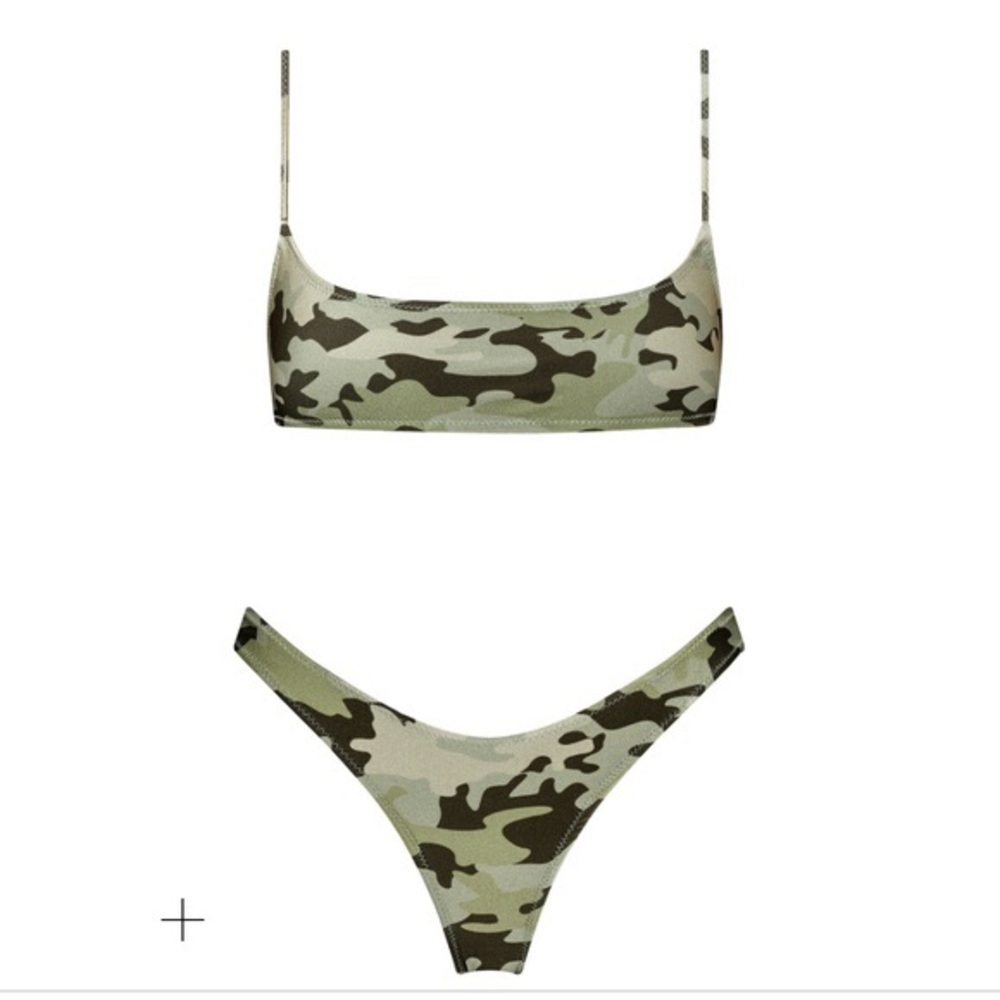 Camo Triangl bathing suit BOTTOMS AND FANNY PACK